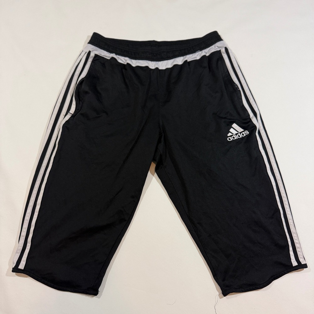 Adidas 3/4 Training Pants Men Medium Black Good Adizero Soccer Capris AP0310